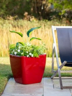 Viva Square Self-Watering Rolling Planter, 20" Diameter, Set Of 2 -Garden Care Store 3 4 crop 8612930 0035 tif