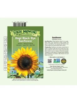 Hopi Black Dye Sunflower Organic Seeds -Garden Care Store 3 4 crop 8613630 01V 3 4