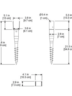 No-Dig Ground Screw For Mailpost 7 No-Dig Ground Screw For Mailpost -Garden Care Store 8587086 02V tif