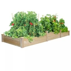 Pine Raised Garden Bed, 2'x4'x10.5" High -Garden Care Store 8588181 01V tif
