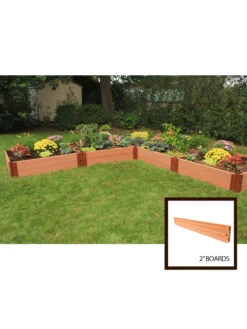 Classic Sienna Raised Garden Bed "L" Shaped With 2" Boards 8 Classic Sienna Raised Garden Bed "L" Shaped With 2" Boards -Garden Care Store 8588255 01v sienna composite raised garden bed 2 inch l shaped