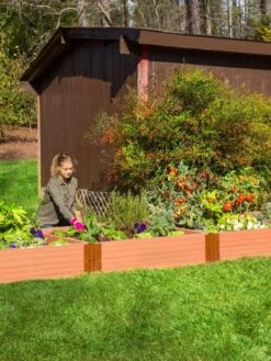 Classic Sienna Composite Raised Bed, 11" High With 2" Board -Garden Care Store 8588267 03V tif