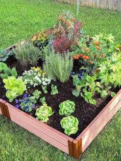 Classic Sienna Composite Raised Bed, 11" High With 2" Board -Garden Care Store 8588280 05V tif