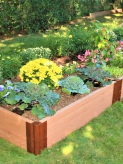 Classic Sienna Composite Raised Bed, 11" High With 2" Board -Garden Care Store 8588283 01V tif