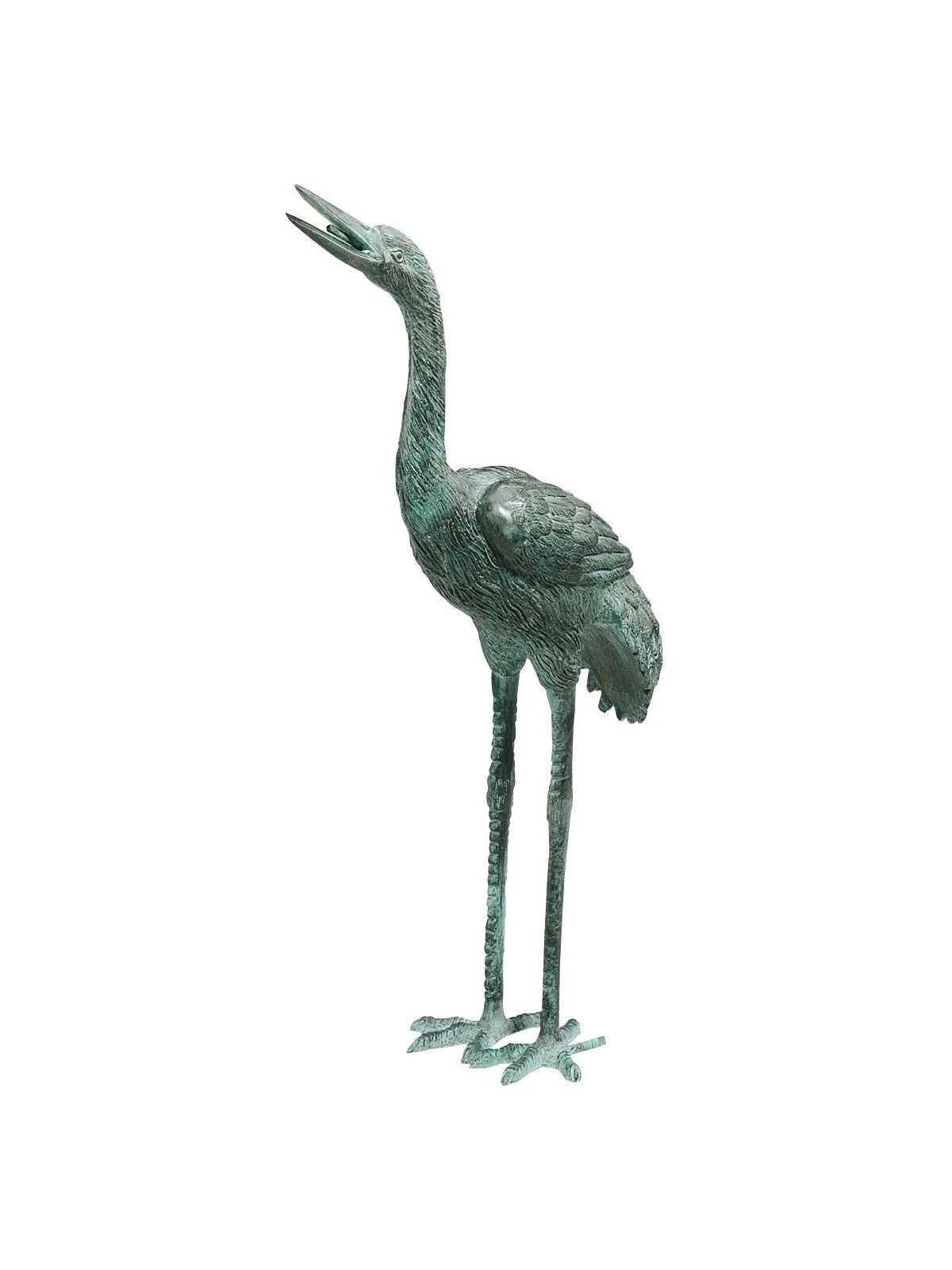 Bronze Crane Statues, Small 4 Bronze Crane Statues, Small - Image 2