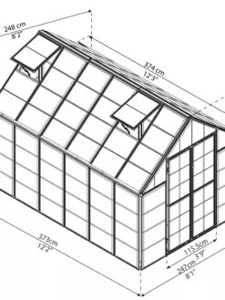 Canopia® By Palram Harmony™ Snap & Grow Greenhouse, 8' -Garden Care Store 8591044 05V jpg