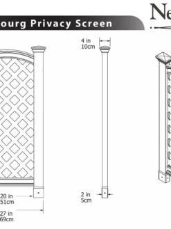 Luxembourg Vinyl Privacy Screen -Garden Care Store 8593147 03V tif
