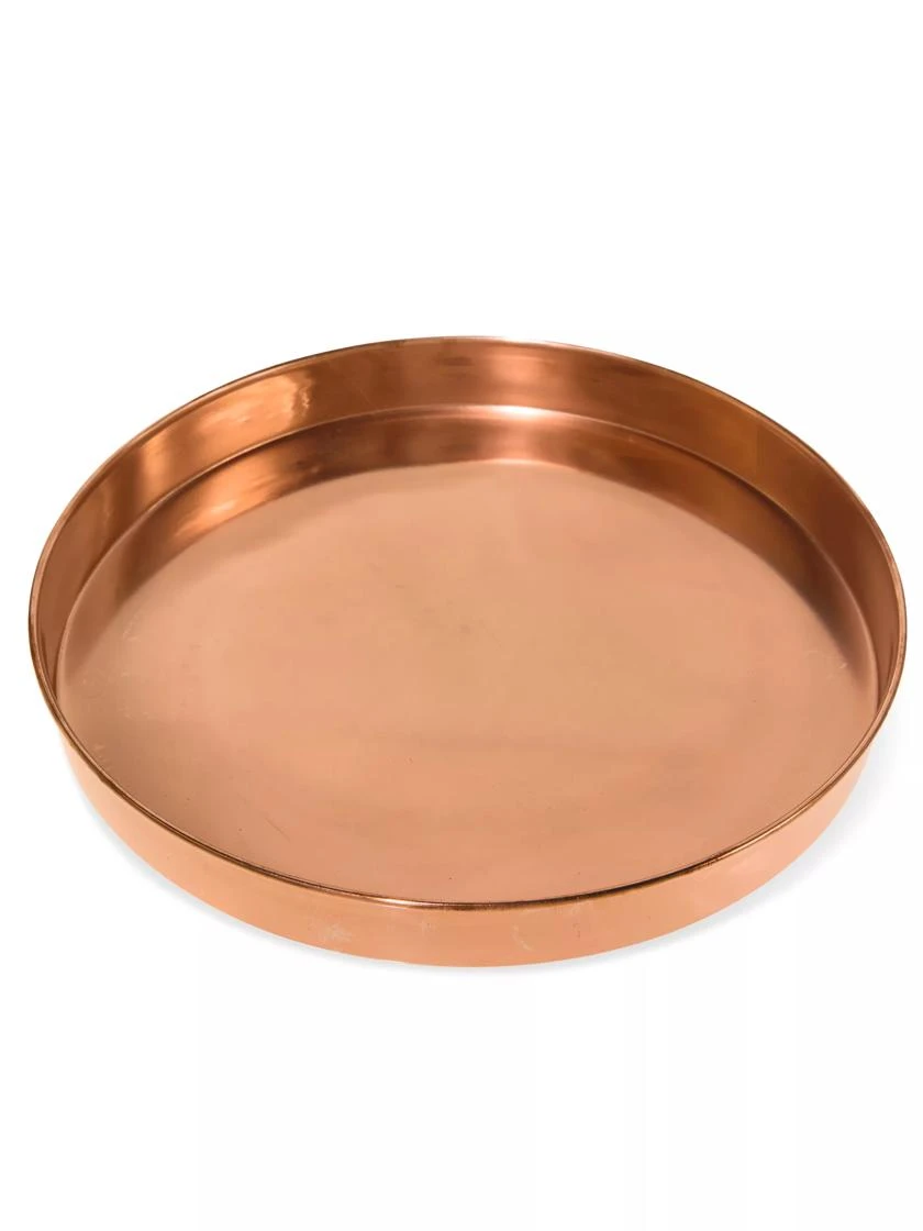 Large Round Copper Plant Tray, 14" 9 Large Round Copper Plant Tray, 14" - Image 7