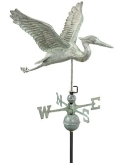 Verde Copper Heron Weathervane, Standard Size 8 Verde Copper Heron Weathervane, Standard Size -Garden Care Store 8593536 003v copper heron weathervane standard size