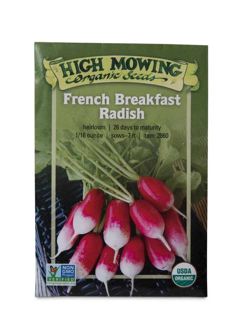 French Breakfast Radish Organic Seeds 3 French Breakfast Radish Organic Seeds