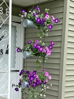 Galvanized Hanging Triple Planter 12 Galvanized Hanging Triple Planter -Garden Care Store 8595213 01CUST tif