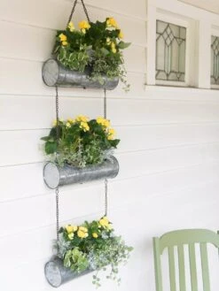 Galvanized Hanging Triple Planter 11 Galvanized Hanging Triple Planter -Garden Care Store 8595213 1108 tif