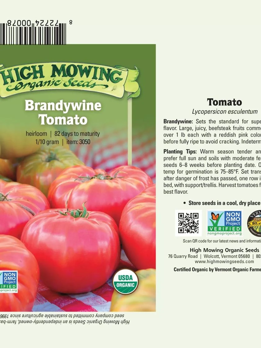 Brandywine Tomato Organic Seeds 3 Brandywine Tomato Organic Seeds