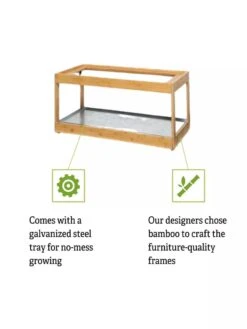 Low Bamboo LED Grow Light Garden -Garden Care Store 8597720 5