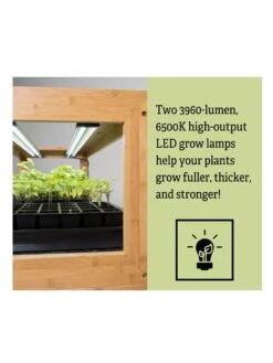 Medium Bamboo LED Grow Light Garden -Garden Care Store 8597883 2
