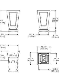 Kensington Self-Watering Tall Patio Planter, 25" 13 Kensington Self-Watering Tall Patio Planter, 25" -Garden Care Store 8598549 07V tif