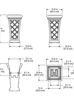 Carolina Self-Watering Tall Planter, 28" 13 Carolina Self-Watering Tall Planter, 28" -Garden Care Store 8598645 11V tif