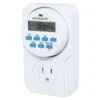 Digital Programmable 7 Day Timer Single Outlet -Garden Care Store 8598884 03v digital programmable 7 day timer single outlet