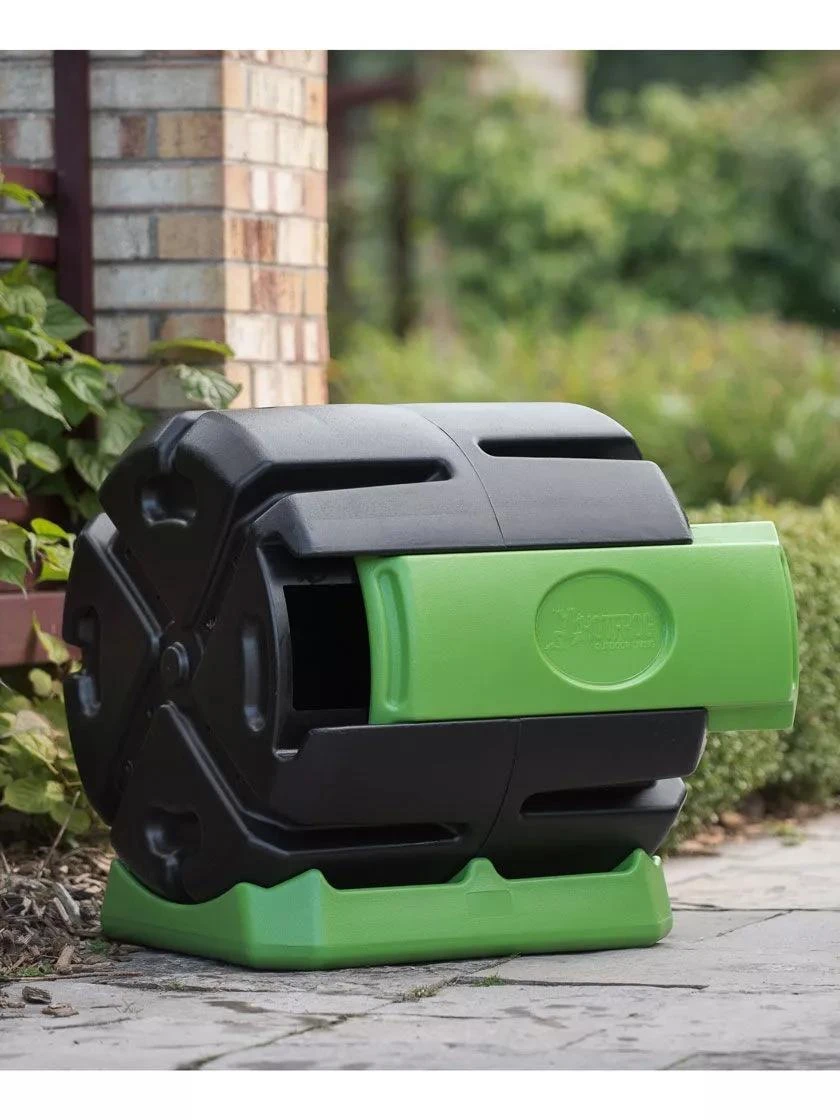 Hot Frog Rolling Compost Tumbler Bin, 37 Gallon 4 Hot Frog Rolling Compost Tumbler Bin, 37 Gallon - Image 2