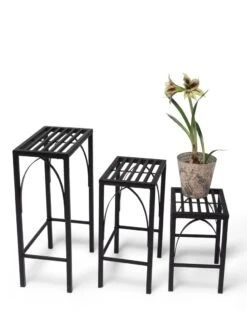 Gothic Arch Nesting Plant Stands, Set Of 3