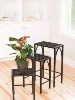 Gothic Arch Nesting Plant Stands, Set Of 3 7 Gothic Arch Nesting Plant Stands, Set Of 3 -Garden Care Store 8599023 14578 tif