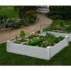 Raised Garden Bed With Grow Grid, 4' X 4' 1 Raised Garden Bed With Grow Grid, 4' X 4' -Garden Care Store 8599291 01V vita raised garden bed with grow grid 4 ft by 4 ft white