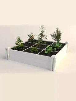 Raised Garden Bed With Grow Grid, 4' X 4' -Garden Care Store 8599291 02V