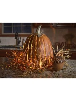 Desert Steel Pumpkin Luminary, Tall -Garden Care Store 8599559 03v