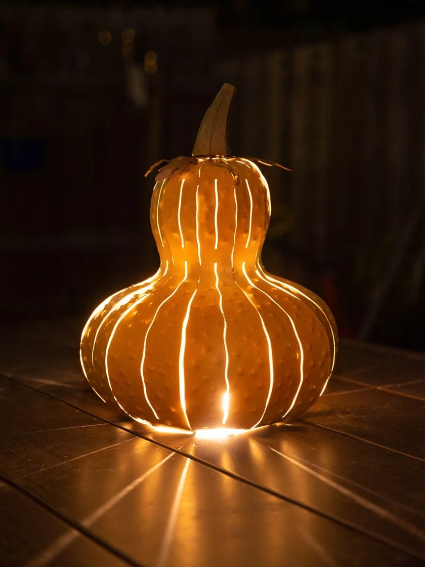 Desert Steel Gourd Luminary 3 Desert Steel Gourd Luminary
