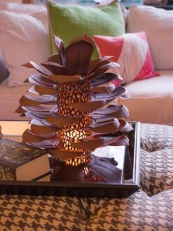 Desert Steel Pine Cone Luminary 10 Desert Steel Pine Cone Luminary -Garden Care Store 8599563 02V tif