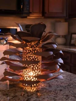 Desert Steel Pine Cone Luminary 9 Desert Steel Pine Cone Luminary -Garden Care Store 8599563 03V tif