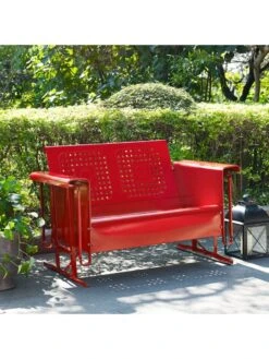 Crosley Bates Loveseat Glider -Garden Care Store 8599629 01v crosley bates loveseat glider red