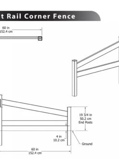 Split Rail Corner Vinyl Fence -Garden Care Store 8599774 03V tif