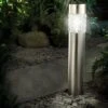 Stainless Steel Bollard Motion Sensor Solar Light With Textured Glass -Garden Care Store 8599932 01V tif