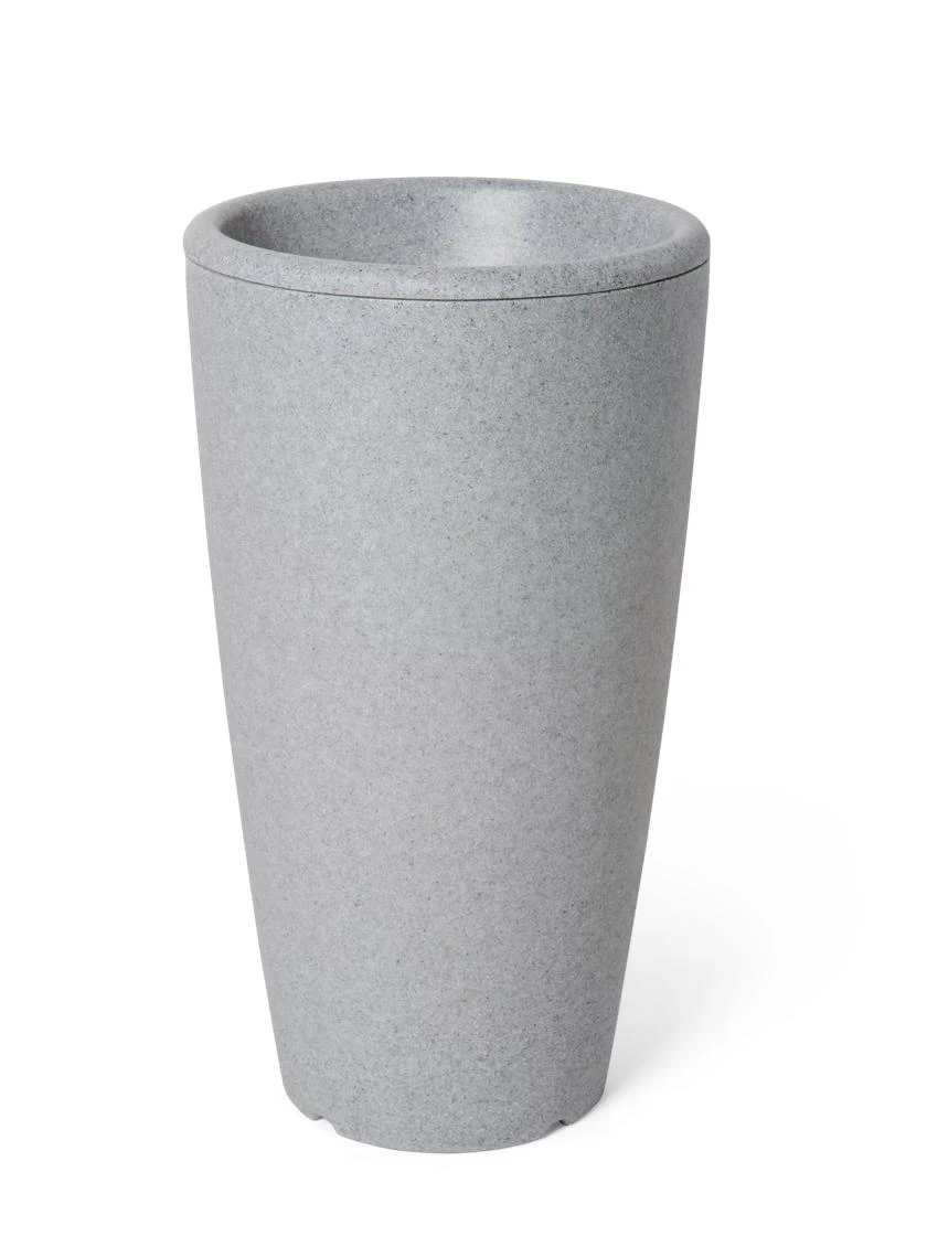 Solar Illuminated Planter Tall Granite, 32" 7 Solar Illuminated Planter Tall Granite, 32" - Image 5