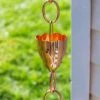 Crocus Pure Copper Rain Chain, 8.5' 2 Crocus Pure Copper Rain Chain, 8.5' -Garden Care Store 8600207 02v crocus solid copper rain chain 8 foot
