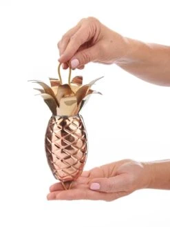 Pineapple Pure Copper Rain Chain, 8.5' -Garden Care Store 8600210 03v