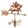 Flying Pig Cottage Copper Weathervane With Roof Mount 2 Flying Pig Cottage Copper Weathervane With Roof Mount -Garden Care Store 8600376 01v flying pig cottage weathervane roof mount