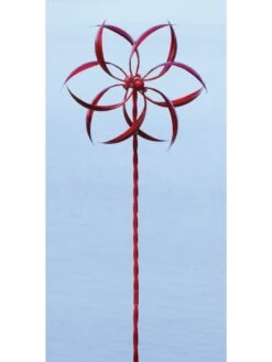 Feather Staked Wind Spinner, 15" -Garden Care Store 8600479 02v feather staked wind spinner 15 inch red