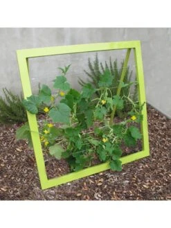 Mira Modern Garden Trellis Jr. 8 Mira Modern Garden Trellis Jr. -Garden Care Store 8600514 02v mira modern garden trellis jr leaf green