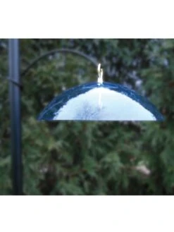 Birds Choice Hanging Dome With Brass Hanger -Garden Care Store 8608736 01v birds choice hanging feeder dome with brass hanger blue