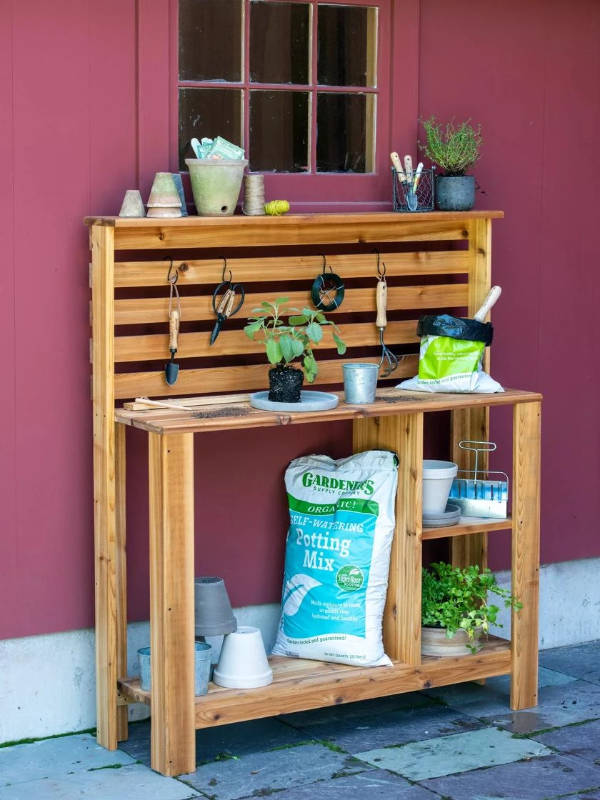 Gardener’s Supply Tall Cedar Potting Bench 3 Gardener’s Supply Tall Cedar Potting Bench