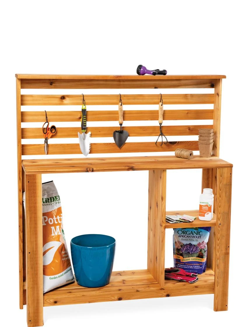 Gardener’s Supply Tall Cedar Potting Bench 4 Gardener’s Supply Tall Cedar Potting Bench - Image 2