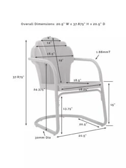 Crosley Tulip Chair Set, Set Of 2 -Garden Care Store 8609287 46V jpg