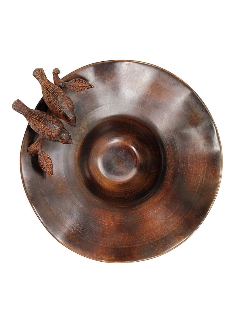 Achla Designs Antiqued Birdbath With Birds And Stake 4 Achla Designs Antiqued Birdbath With Birds And Stake - Image 2