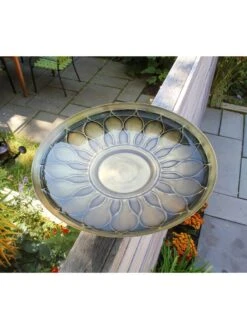 Achla Designs African Daisy Birdbath With Over-the-Rail Bracket -Garden Care Store 8609295 03v
