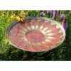 Achla Designs Red African Daisy Birdbath With Stake 1 Achla Designs Red African Daisy Birdbath With Stake -Garden Care Store 8609300 01v achla designs red and bronze african daisy birdbath with stake