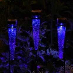 Achla Designs Solar Sparkle Cone With Stakes, Set Of 3 19 Achla Designs Solar Sparkle Cone With Stakes, Set Of 3 -Garden Care Store 8609357DKBL 02V jpg