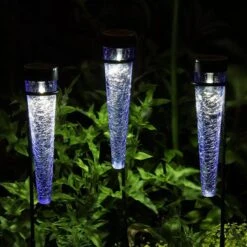 Achla Designs Solar Sparkle Cone With Stakes, Set Of 3 15 Achla Designs Solar Sparkle Cone With Stakes, Set Of 3 -Garden Care Store 8609357LTBL 11V jpg
