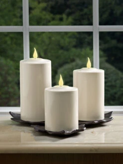 Outdoor LED Pillar Candles -Garden Care Store 8609405 03v outdoor led pillar candles